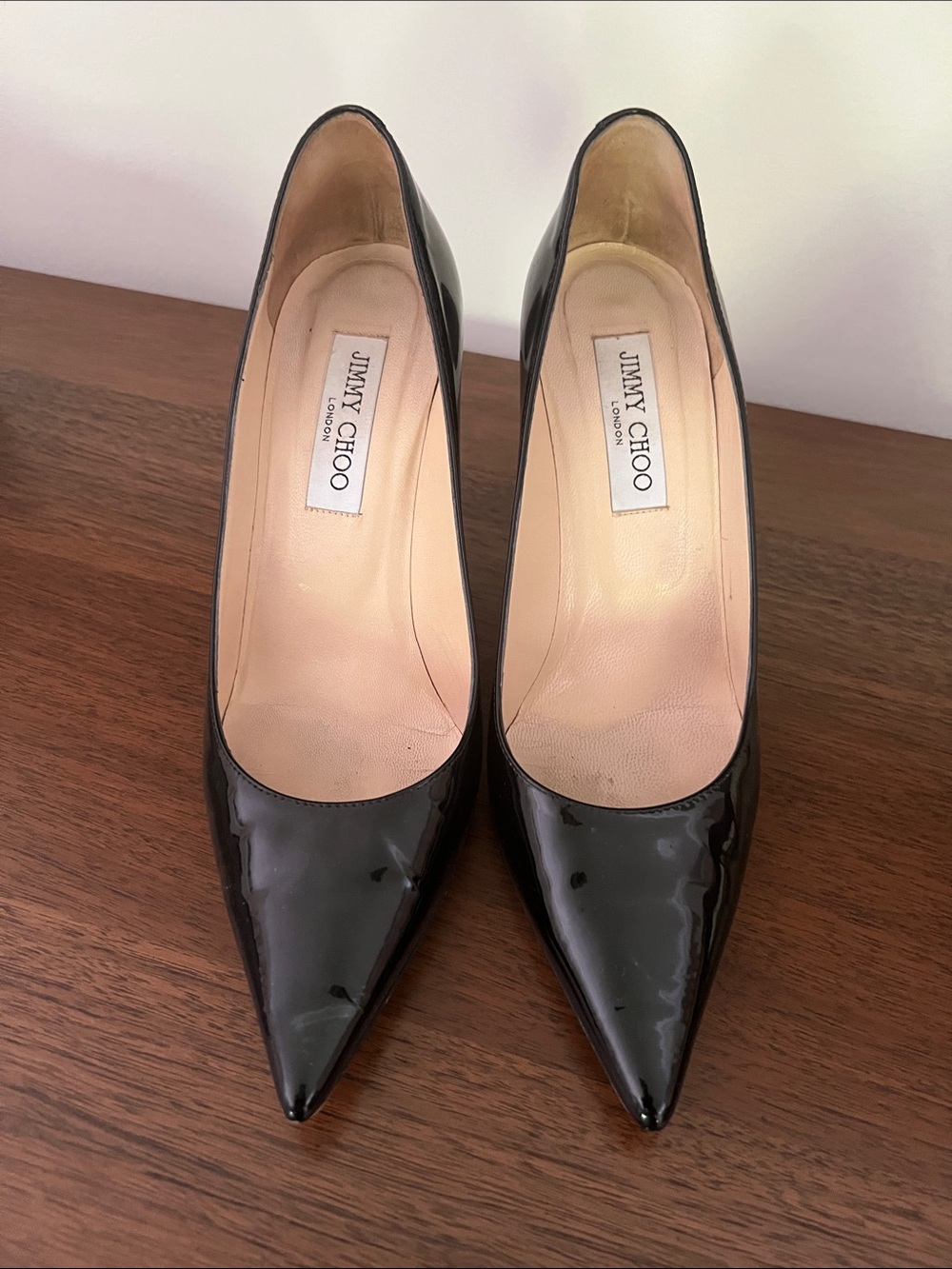 Jimmy Choo Black Patent Pump LOVE 85